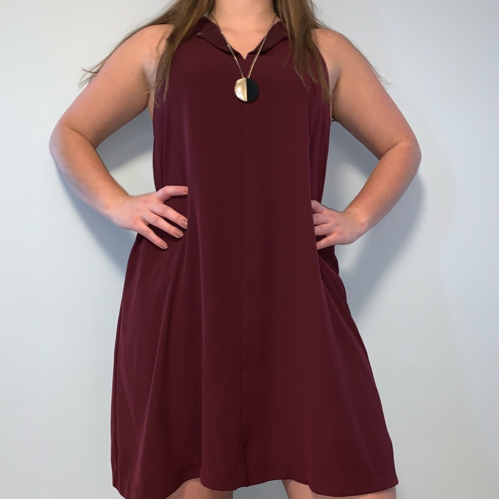 Loft Ann Taylor Maroon Dress